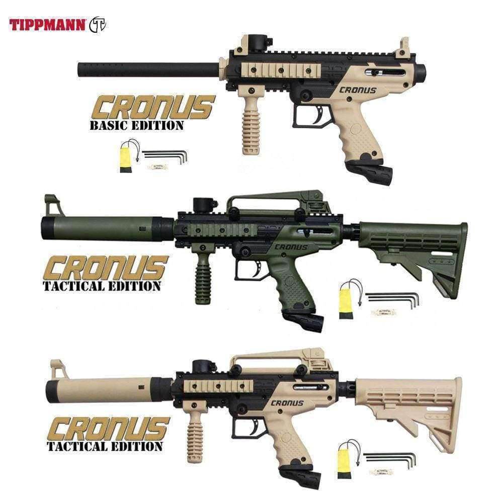 Tippmann Cronus Tactical .68 Cal Semi Auto Paintball Guns & Starter Packages