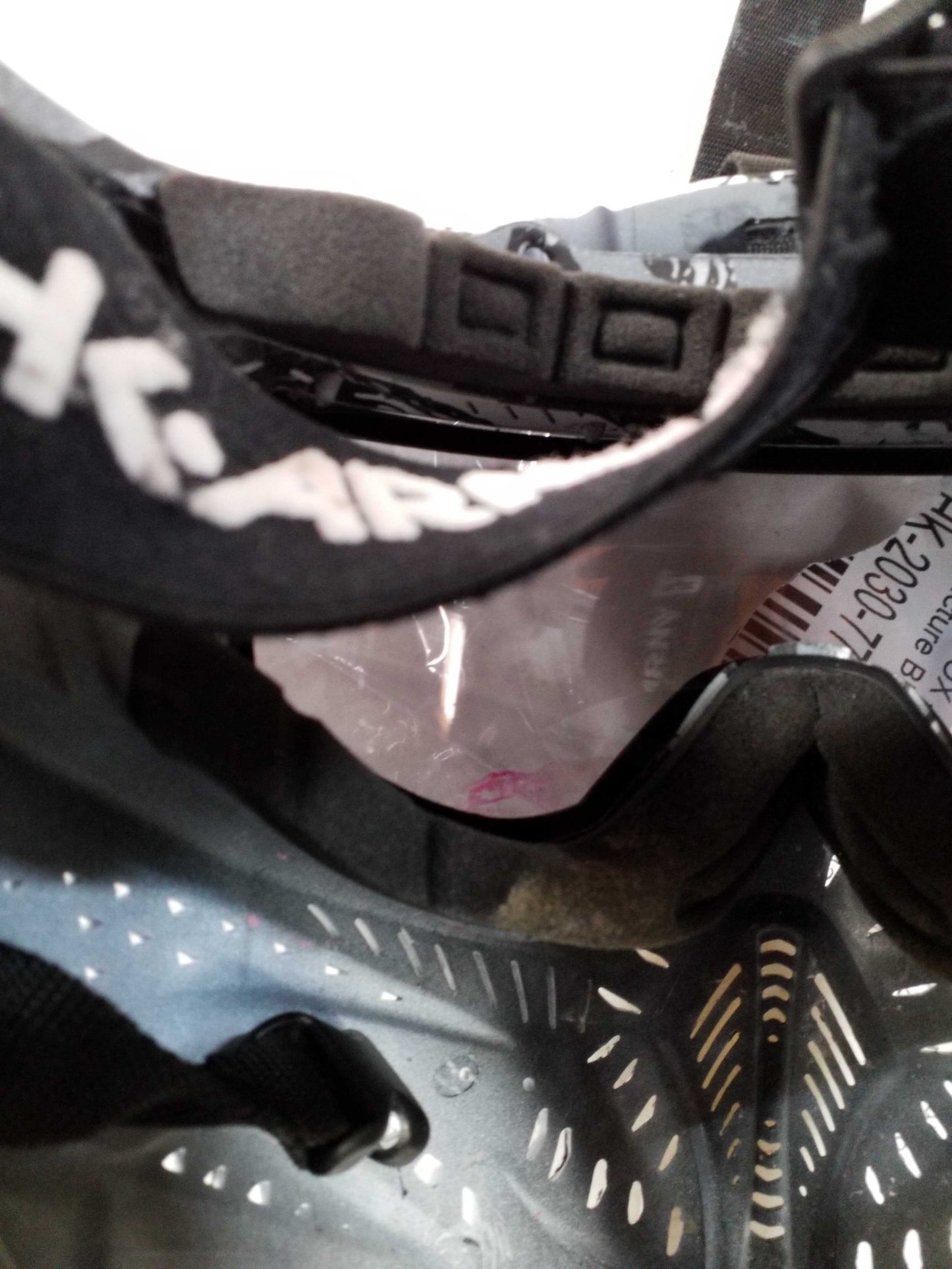 HK Army HSTL Goggle Thermal Anti-Fog Dual Pane Paintball Mask - Fracture Black/White (Smoke Thermal Lens) - USED But Not Abused