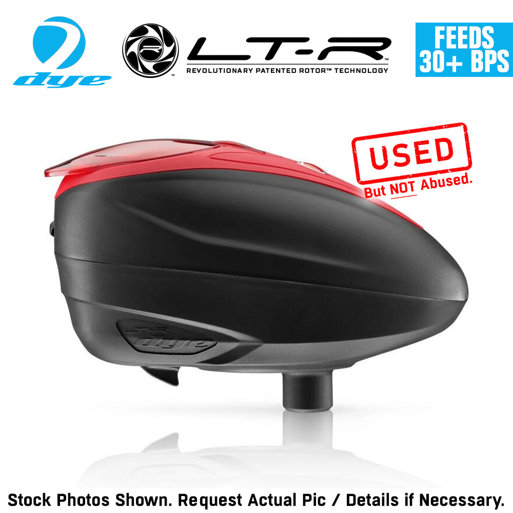 CLEARANCE Dye LT-R Electronic Paintball Loader - Black / Red | Used But NOT Abused
