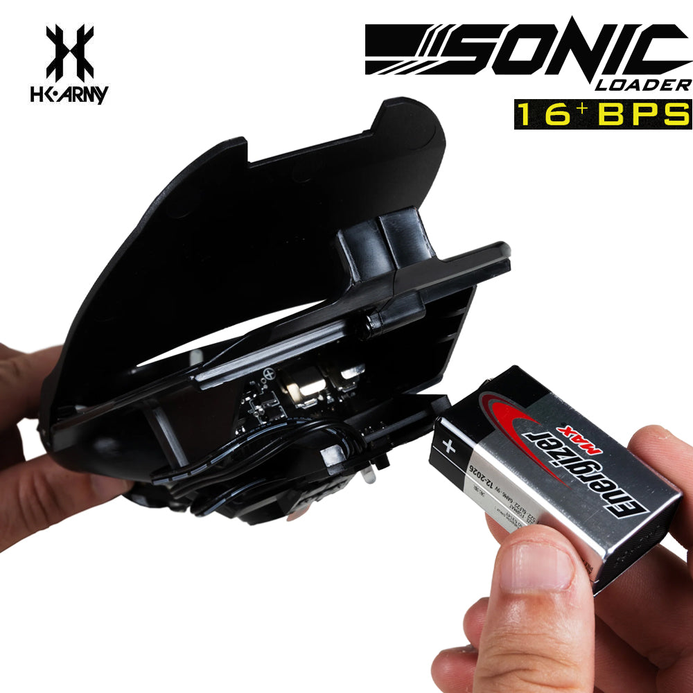 HK Army Sonic Electronic Paintball Loader 16+BPS Motorized Hopper - Black