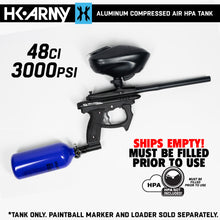 USED BLOWOUT CLEARANCE HK Army 48/3000 Aluminum Compressed Air HPA Paintball Tank - Blue - 2021 Hydro Date