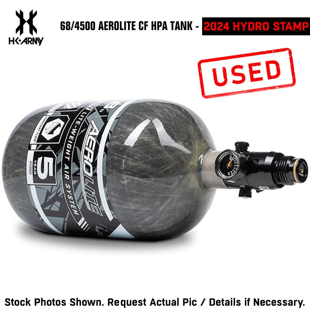 CLEARANCE USED HK Army 68CI/4500PSI AEROLITE HPA Compressed Air Tank System | Smoke | 2024 Hydro