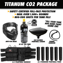 Tippmann Cronus Tactical Titanium CO2 Paintball Gun Co2 Package