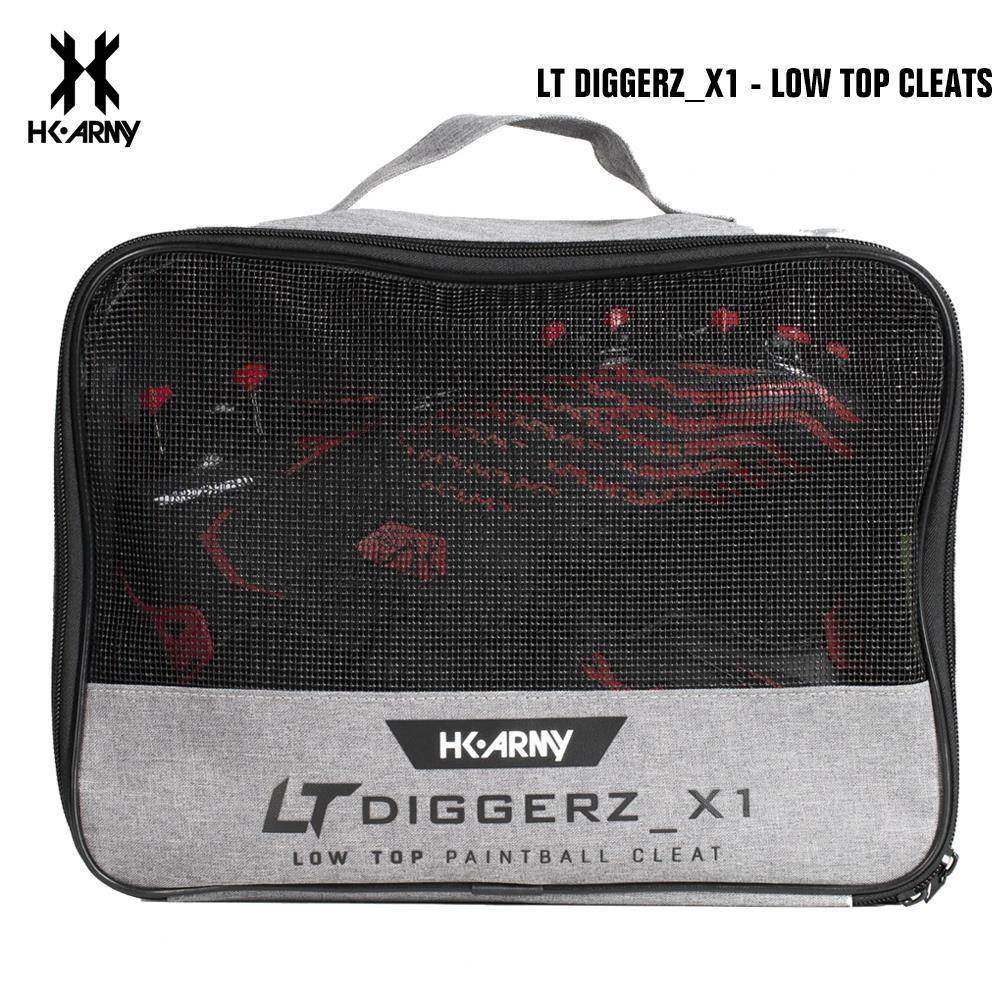 HK Army LT Diggerz_1 Low Top Paintball Cleats - Black/Red - PaintballDeals.com