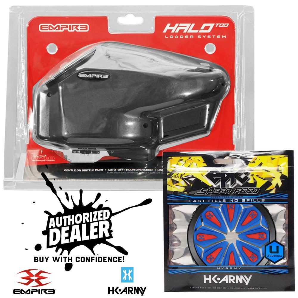 Empire Halo Too Electronic Paintball Loader with HK Army Epic Speed Feed - 20+ BPS