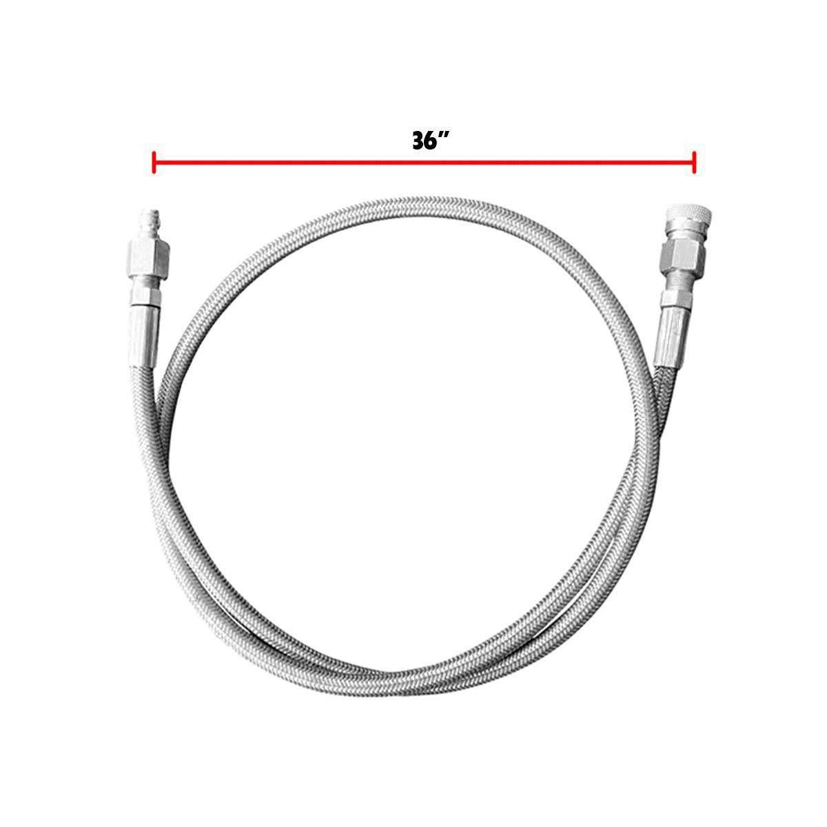 Maddog Paintball Fill Whip Hose Extension - Stainless Steel