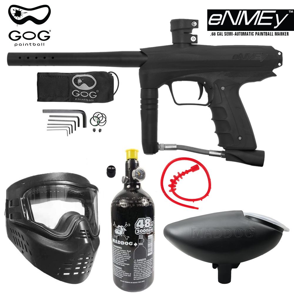 Maddog GoG eNMEy Paintball Gun Marker Bronze HPA Starter Package