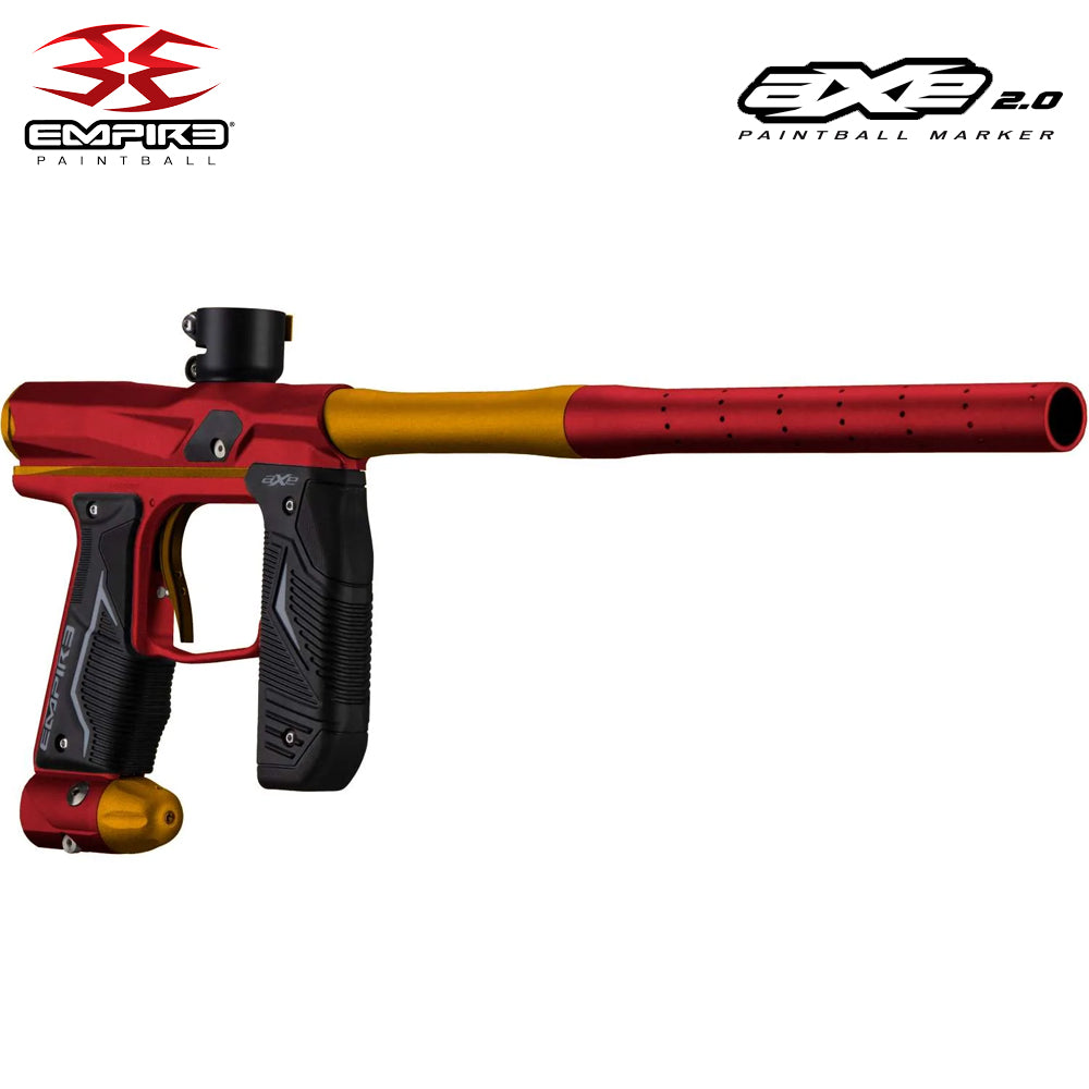 Empire Axe 2.0 Electronic Tournament Paintball Gun Marker - Full Auto - Dust Red / Dust Orange