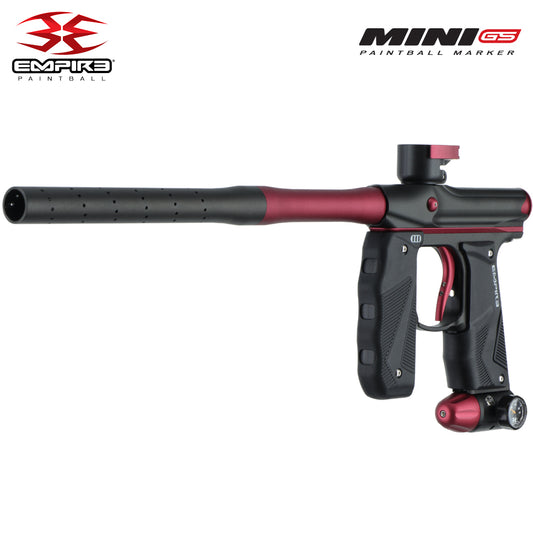 Empire Mini GS Electronic Paintball Gun .68 Caliber - Full Auto - Dust Black / Dust Red - 2pc Barrel