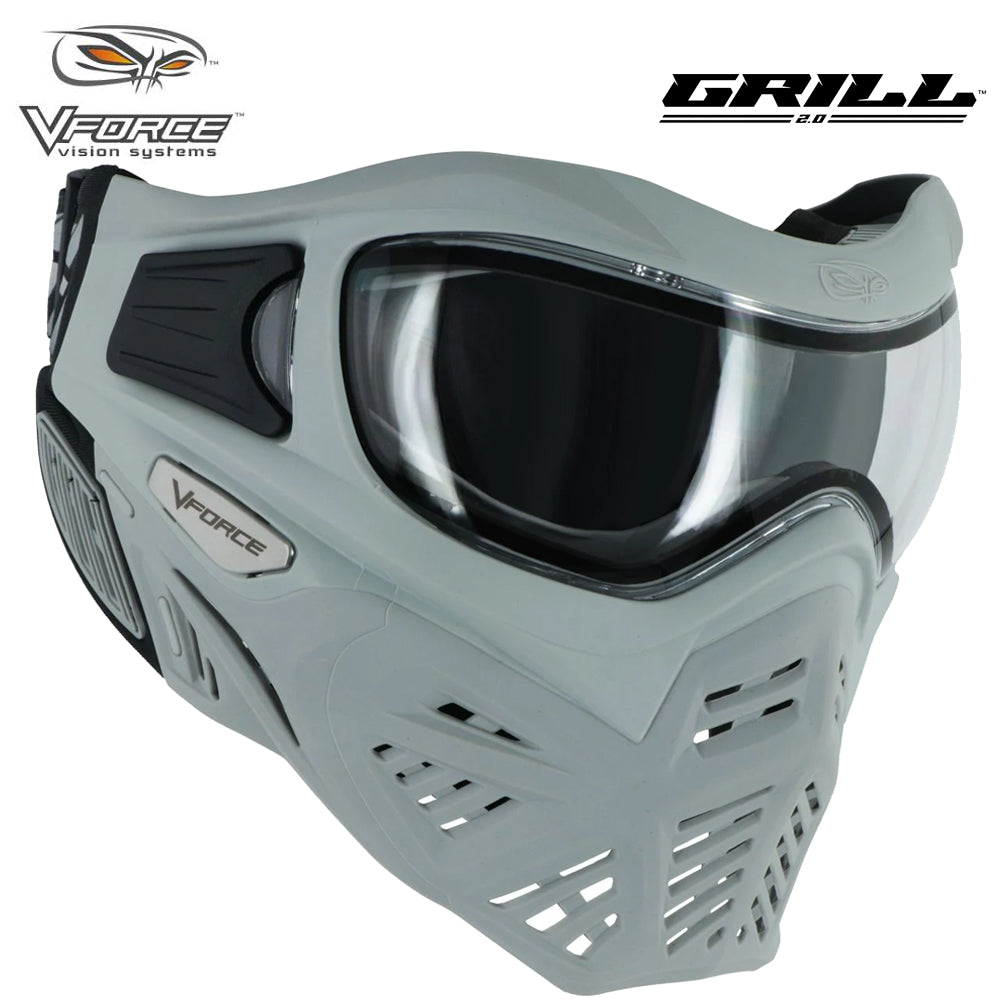 V-Force Grill 2.0 Thermal Anti Fog Paintball Mask Goggles - Shark (Grey / Grey)