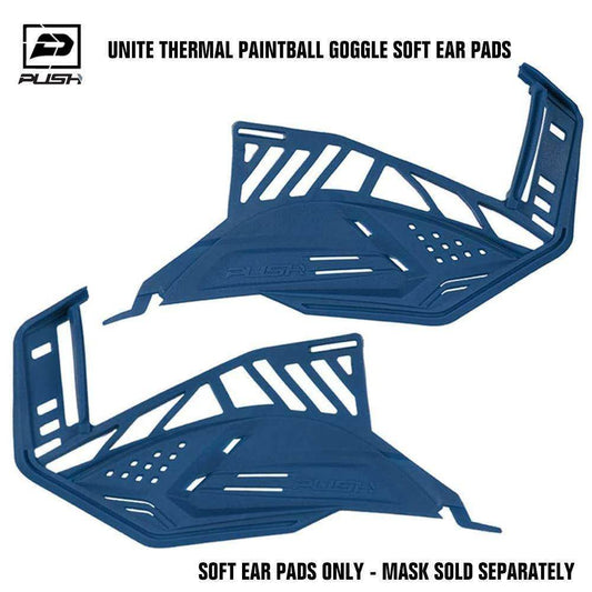 Push Unite Paintball Goggle Mask Soft Ear Pads - Dark Blue - PaintballDeals.com