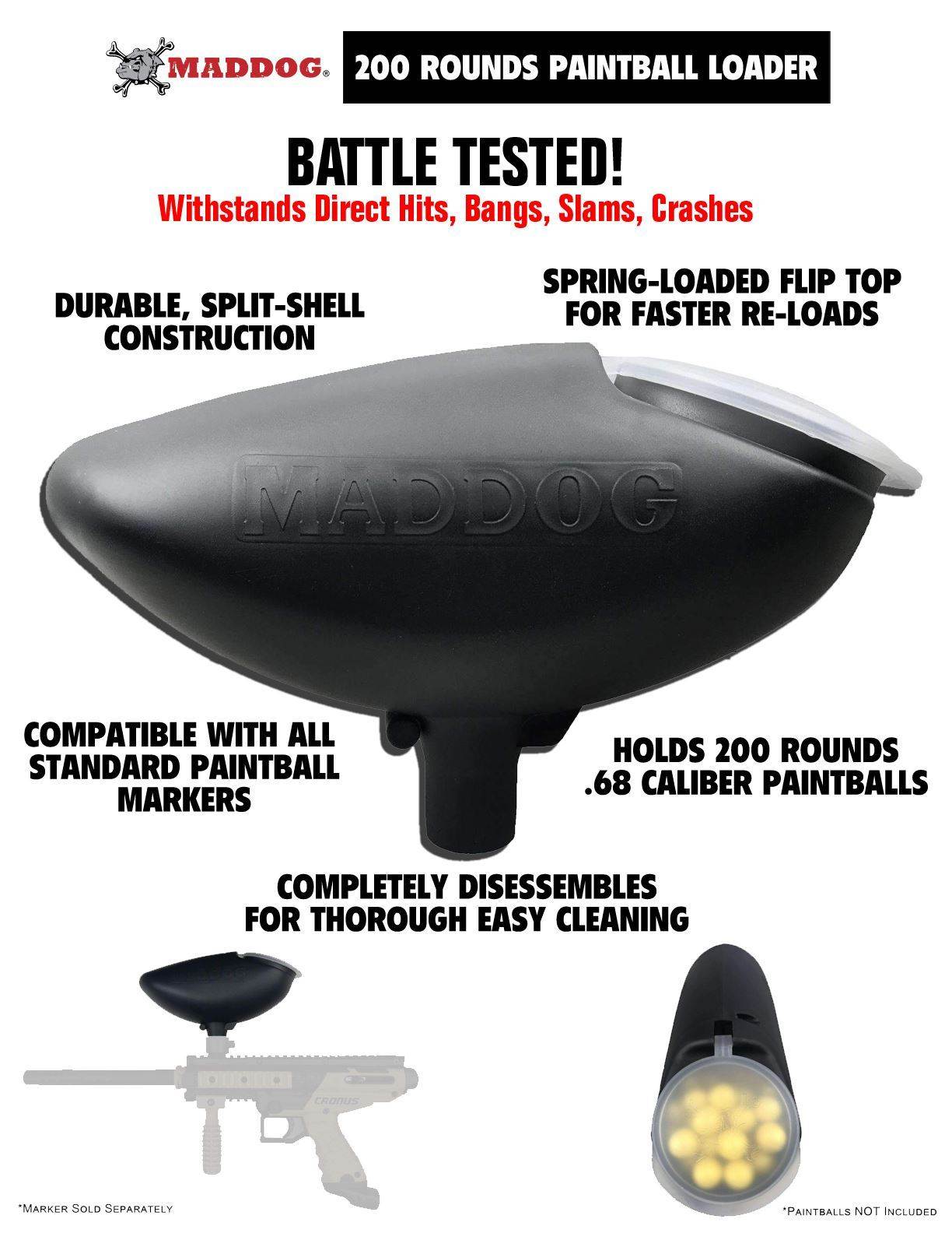 Maddog Tippmann TMC MAGFED Silver Paintball Gun Starter Package - PaintballDeals.com