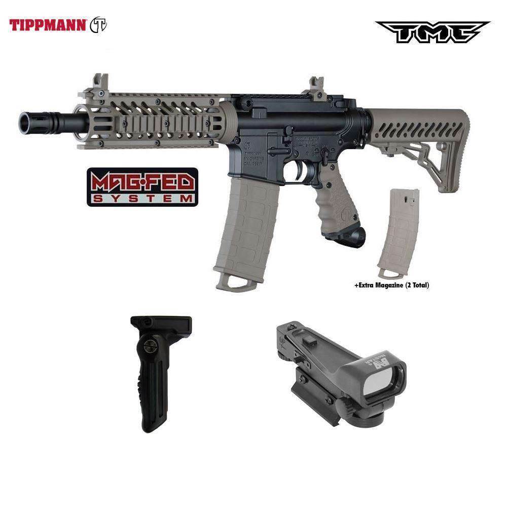 Tippmann TMC MAGFED Paintball Gun RED DOT Tactical Package