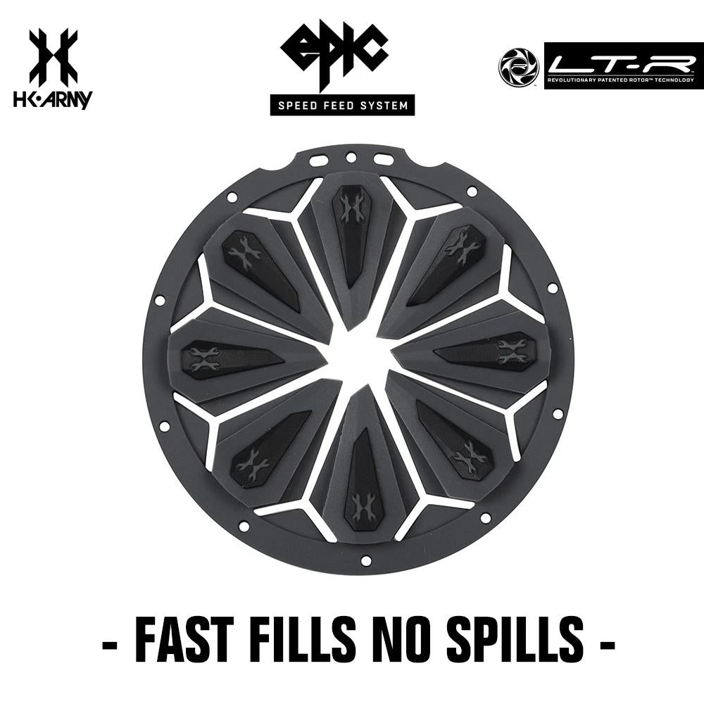 CLEARANCE Dye LT-R Electronic Paintball Loader with HK Army Epic Speed Feed - Black + Charcoal SF