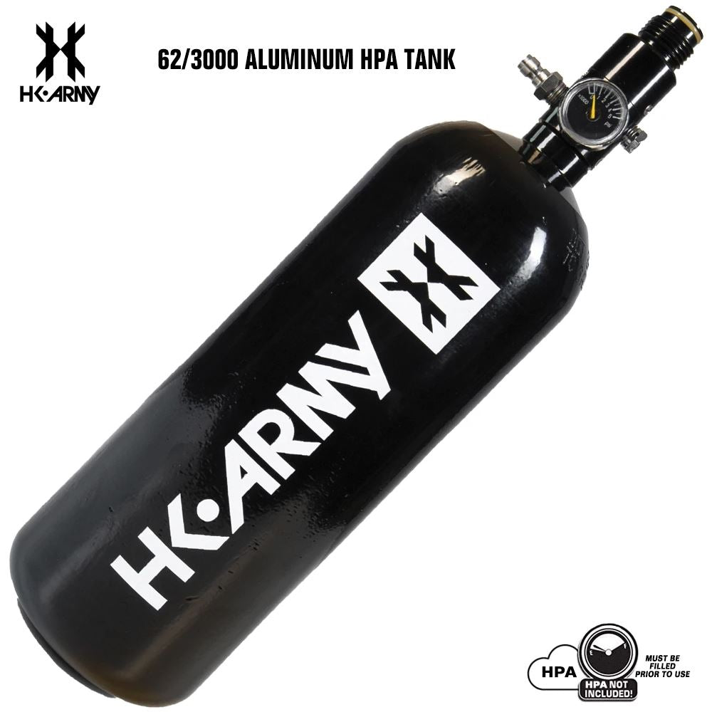 CLEARANCE HK Army 62/3000 Compressed Air HPA Paintball Tank - Black | 2023 Hydro