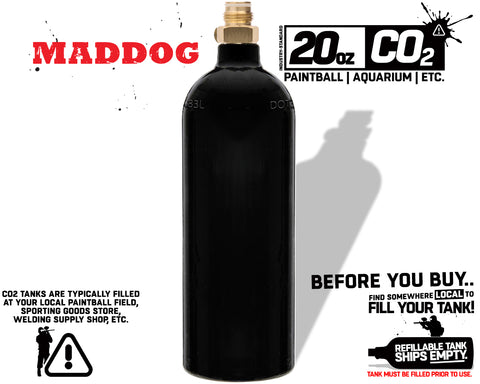 Maddog 20 Oz Aluminum Paintball Tank Co2 Bottle