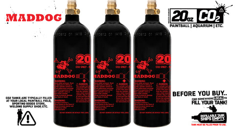 Maddog 20 Oz Aluminum Paintball Tank Co2 Bottle