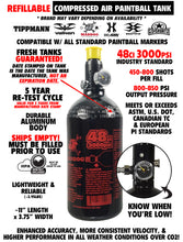 Empire Axe 2.0 Electronic Full Auto Paintball Gun w/ 48/3000 HPA Tank, Empire Halo Too Loader, Empire Helix Thermal Mask, Neck Protector, 4+3 Harness & (4) Pods Starter Package