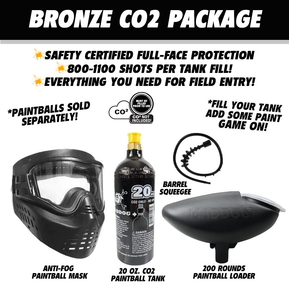 Tippmann Vantage .68 Caliber Semi-Automatic Bronze CO2 Paintball Gun Package