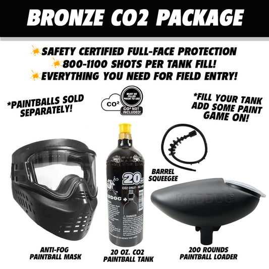 Tippmann Vantage .68 Caliber Semi-Automatic Silver CO2 Paintball Gun Package