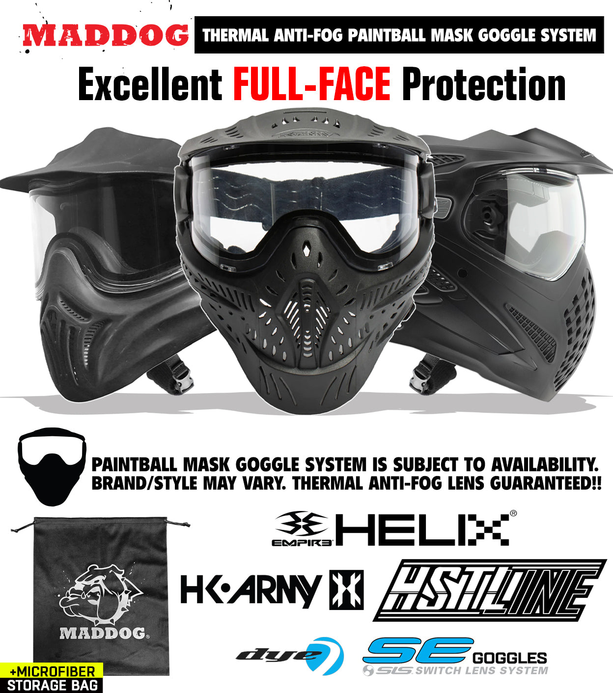 Empire Axe 2.0 Electronic Full Auto Paintball Gun w/ 48/3000 HPA Tank, Empire Halo Too Loader, Empire Helix Thermal Mask, Neck Protector, 4+3 Harness & (4) Pods Starter Package