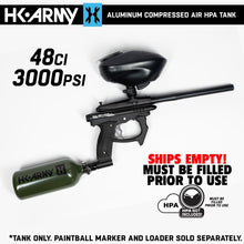 USED BLOWOUT CLEARANCE HK Army 48/3000 Aluminum Compressed Air HPA Paintball Tank - Olive - 2022 Hydro Date