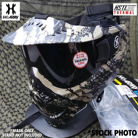 CLEARANCE HK Army HSTL Goggle Thermal Dual Paned Paintball Mask - Fracture Black/Tan