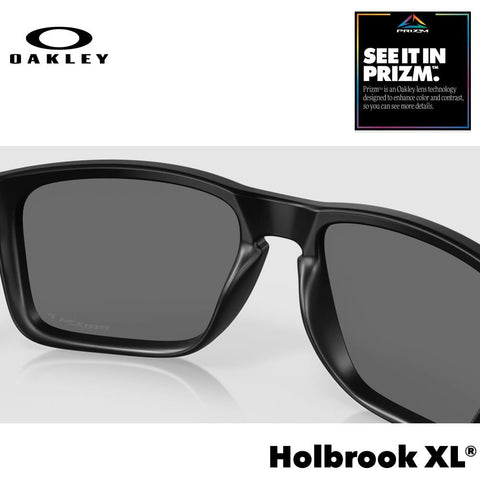 CLEARANCE Oakley Holbrook XL Men's Sunglasses - Matte Black w/ PRIZM Black Polarized Lenses