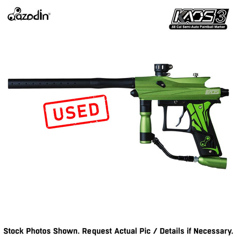 CLEARANCE Azodin Kaos 3 Semi-Automatic .68 Caliber Paintball Gun Marker - Green / Black - USED