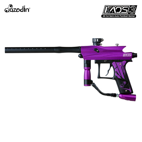 CLEARANCE Azodin Kaos 3 Semi-Automatic .68 Caliber Paintball Gun Marker - Purple / Black - USED