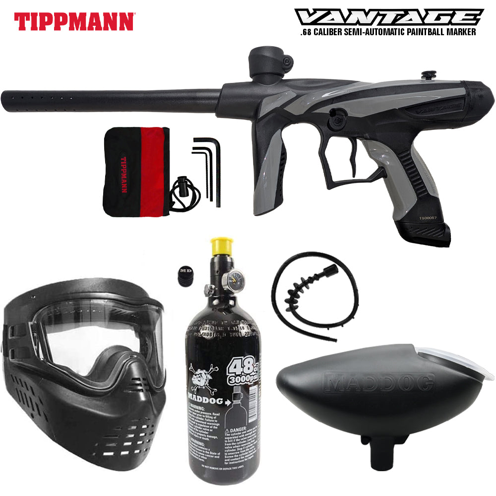 Tippmann Vantage .68 Caliber Semi-Automatic Bronze HPA Paintball Gun Package