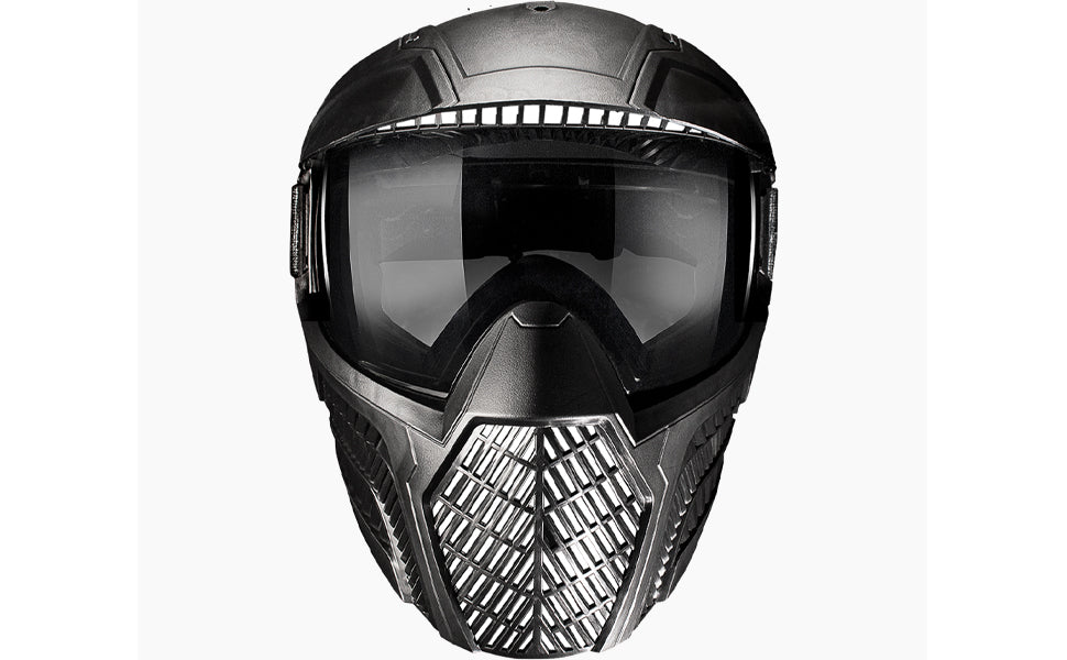 CLEARANCE Carbon OPR Full Head Coverage Thermal Paintball Goggles Mask - Black - Used But NOT Abused