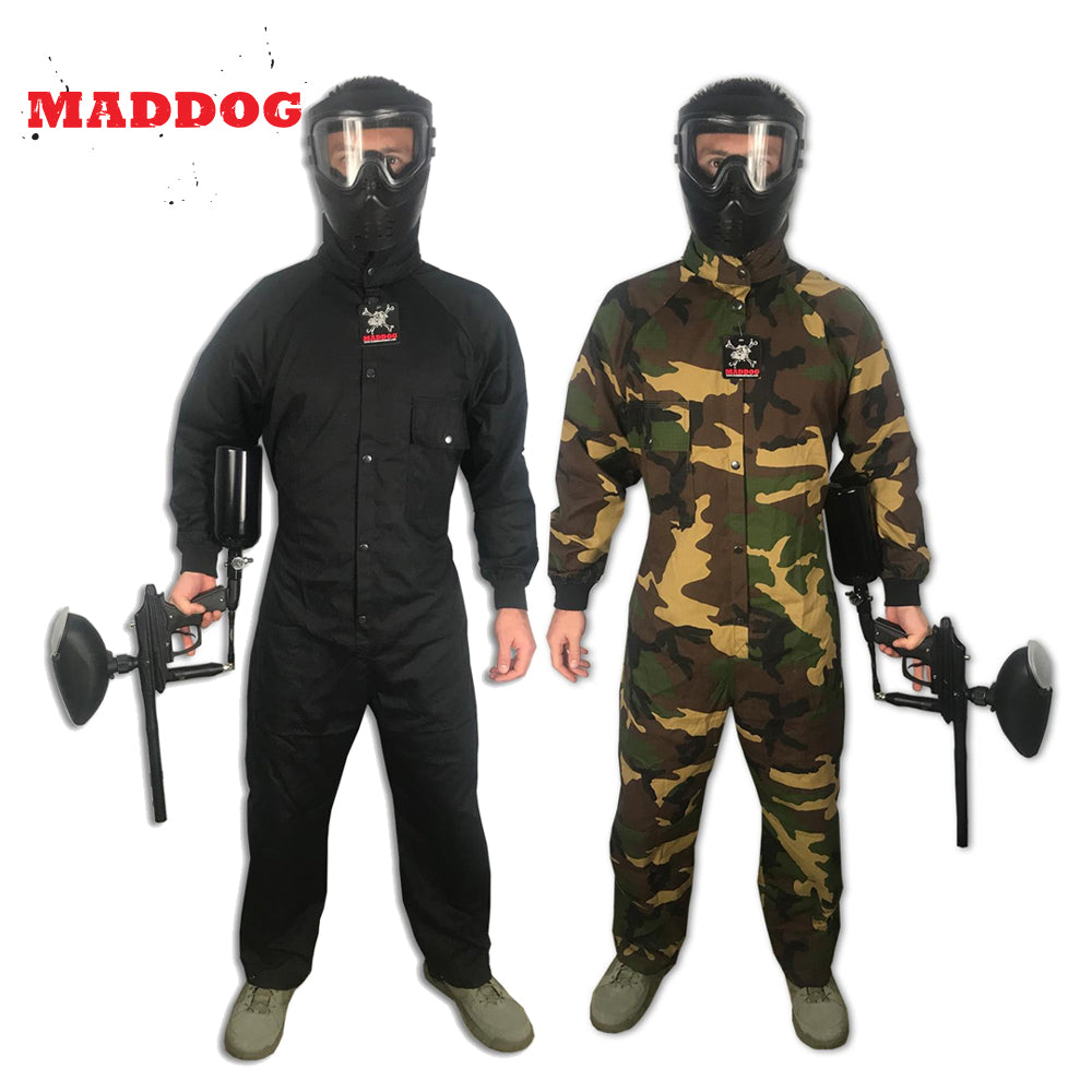 Maddog Tactical Paintball Rip Stop Coverall Jumpsuit | Black | Camo