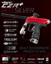 Dye CZR+ .68 Caliber Full Auto Electronic Paintball Gun Marker - Red / Silver Dust