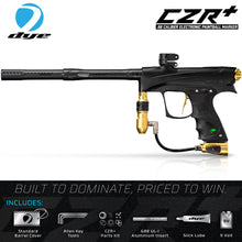 Dye CZR+ .68 Caliber Full Auto Electronic Paintball Gun Marker - Black / Gold Dust