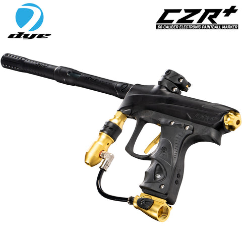 Dye CZR+ .68 Caliber Full Auto Electronic Paintball Gun Marker - Black / Gold Dust