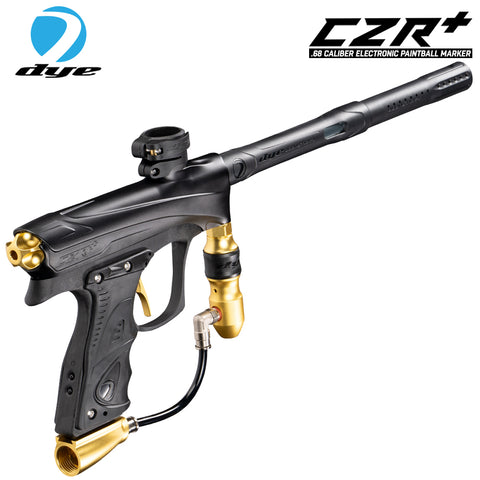 Dye CZR+ .68 Caliber Full Auto Electronic Paintball Gun Marker - Black / Gold Dust