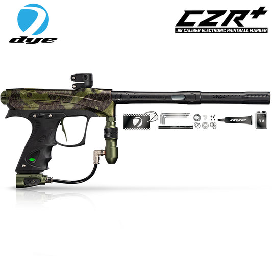 Dye CZR+ .68 Caliber Full Auto Electronic Paintball Gun Marker - PGA HyperCam Olive Dust