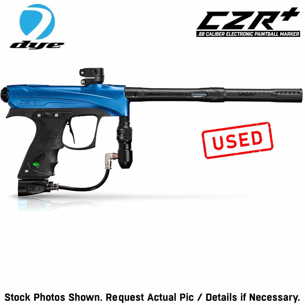 CLEARANCE Used Dye CZR+ .68 Caliber Full Auto Electronic Paintball Gun Marker - Blue / Black Dust