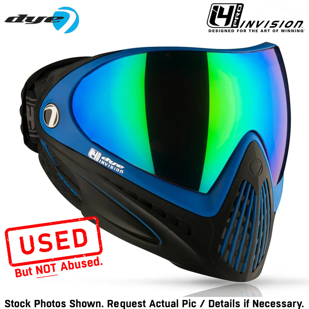 CLEARANCE Dye I4 PRO Thermal Paintball Mask Goggles - Seatec (Black/Blue) - USED But NOT Abused