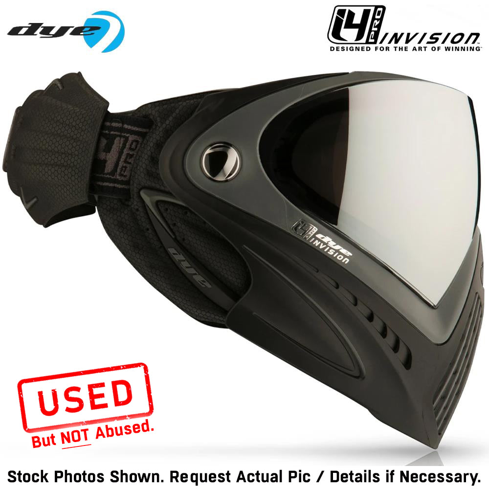 CLEARANCE Dye I4 PRO Thermal Paintball Mask Goggles - Shadow Black/Grey | Used But NOT Abused