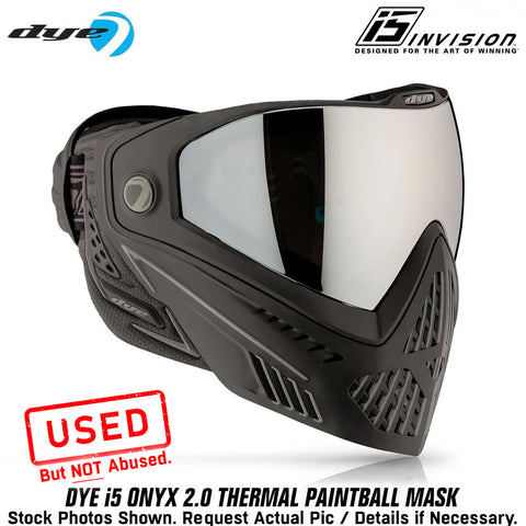 CLEARANCE - Dye i5 Paintball Goggles - Onyx - Black / Grey - OPEN BOX