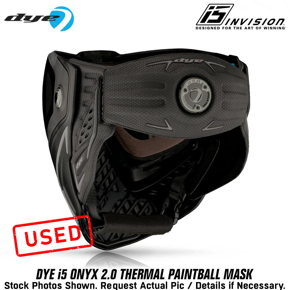 CLEARANCE - DYE i5 Paintball Goggle - Onyx - USED (But Not Abused)