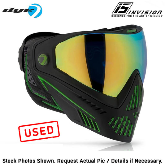 CLEARANCE - Dye i5 Paintball Goggles - Emerald 2.0 - Black / Lime - USED But Not Abused