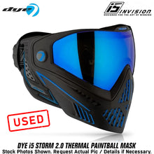 CLEARANCE Dye i5 Paintball Goggles - Storm 2.0 - Black / Blue - Used