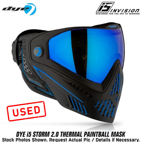 CLEARANCE Dye i5 Paintball Goggles - Storm 2.0 - Black / Blue - Used