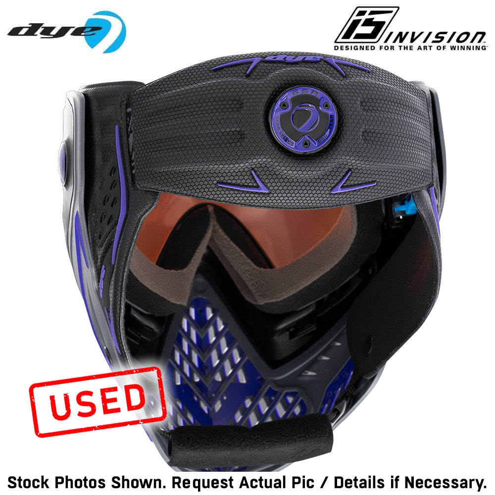 CLEARANCE Used Dye I5 Thermal Paintball Mask Goggles with GSR Pro Strap - Barney