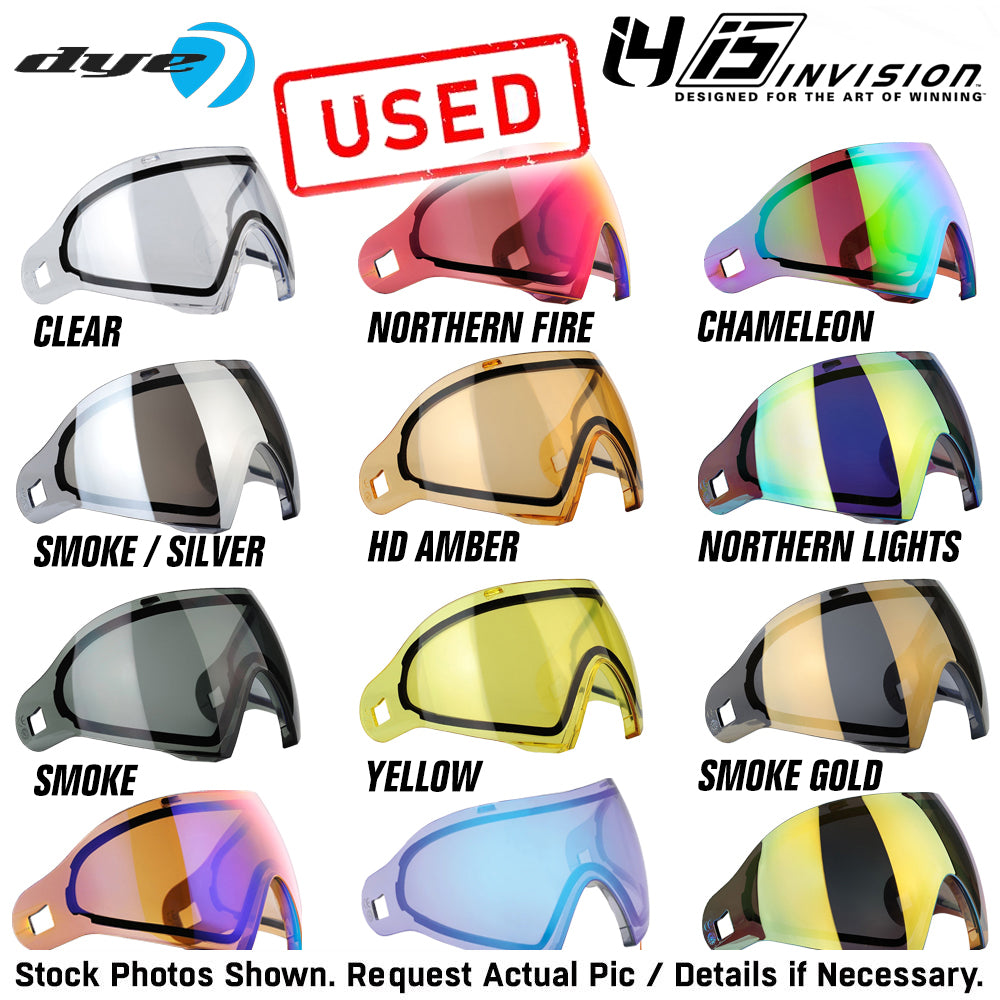 CLEARANCE USED Dye I4 / I5 Paintball Mask Thermal Replacement Lens | Choose Color