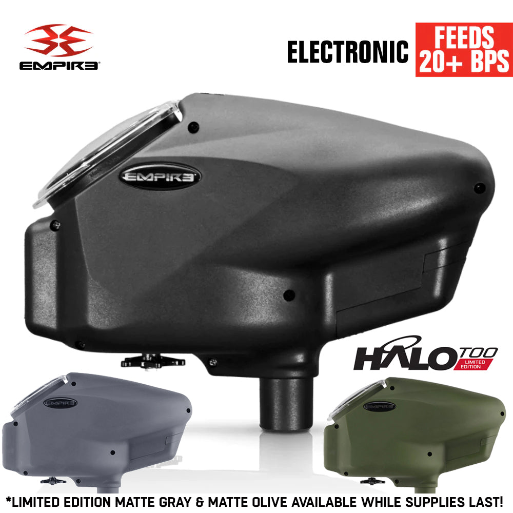 Empire Halo Too Electronic Paintball Loader Hopper - 20+BPS - LIMITED EDITION MATTE COLORS!