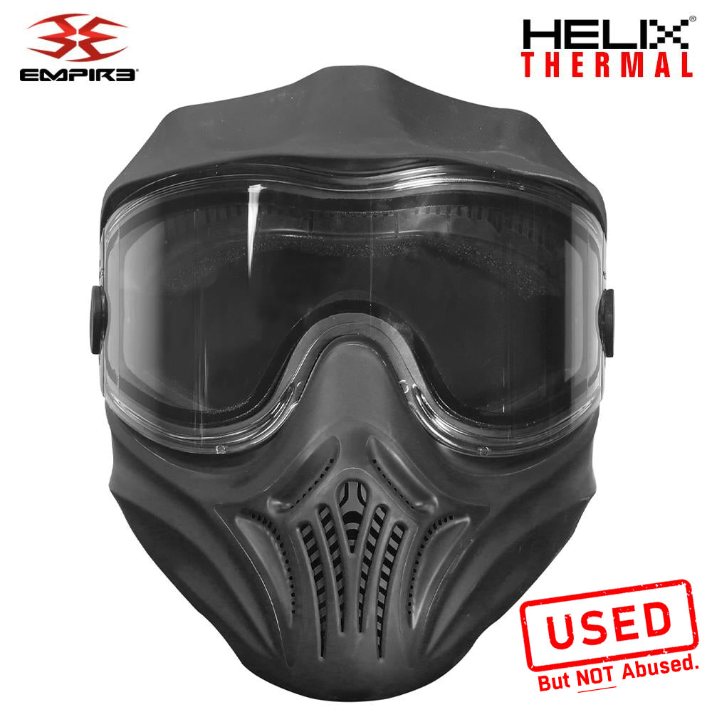 CLEARANCE Helix Thermal Paintball Mask Goggles with Removeable Dual Pane Anti Fog Lens - Black